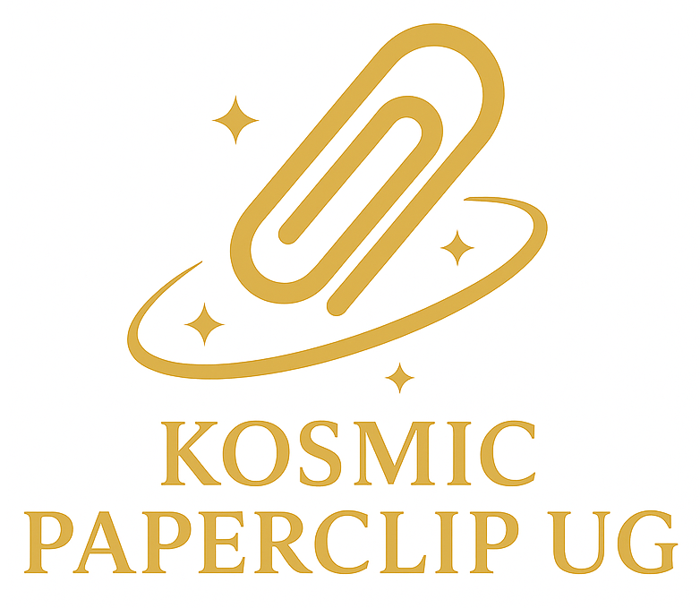 Kosmic Paperclip gold logo